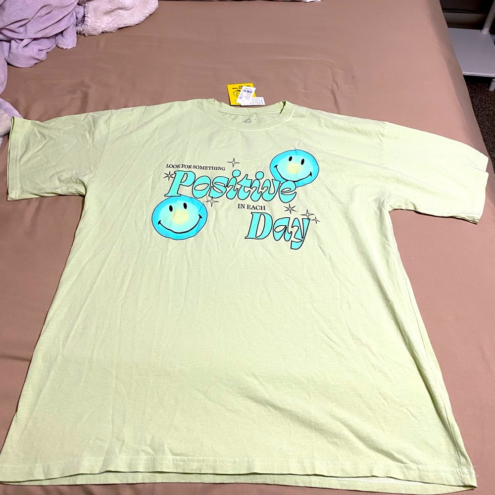 Pacific Sunwear Light Green Oversized T-Shirt